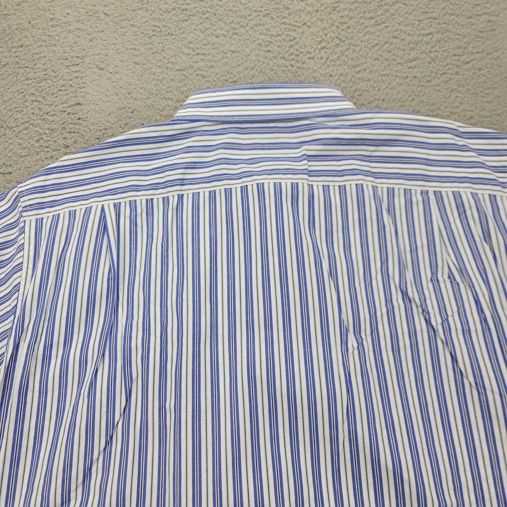Nautica Shirt Mens XL Blue Black White Striped Casual Classic Button Up - Picture 6 of 11